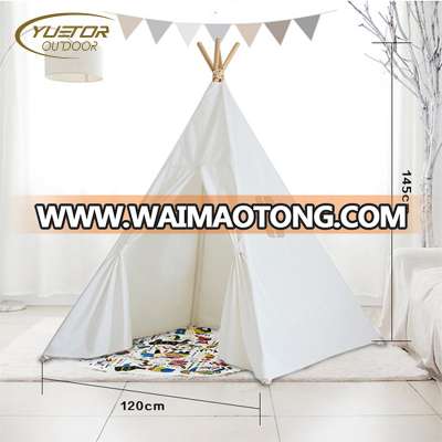 high quality custom cotton kid teepee tent with window